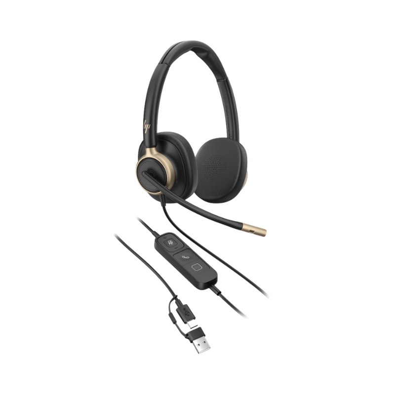 Poly Mission 825 Stereo USB-C/A Wired Headset