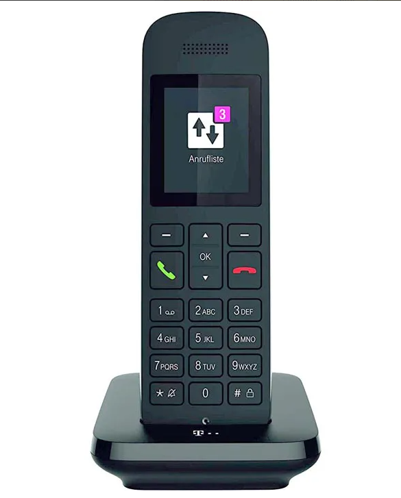 Telekom Sinus 12 mit Basis schwarz TAE-Anschluß